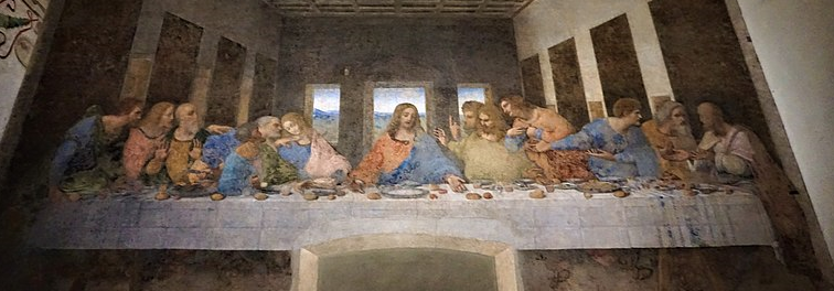 "The Last Supper" by Leonardo da Vinci -Joyofmuseums / CC BY-SA (https://creativecommons.org/licenses/by-sa/4.0)